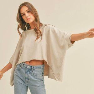 NEW MIOU MUSE Beige crop top